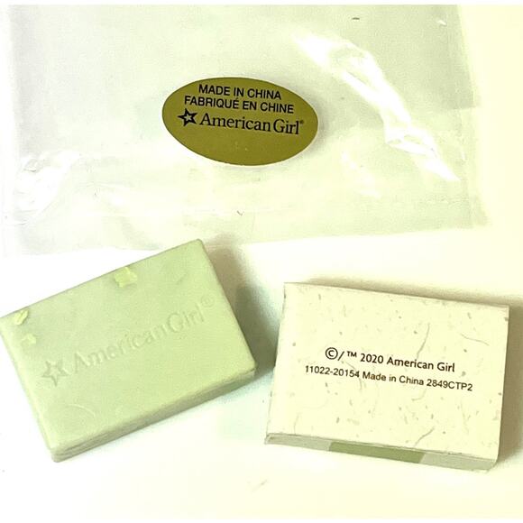 NEW American Girl GOAT’S MILK BAR SOAP Fresh Pine Green Bath Doll Toy Accessory - Picture 3 of 4